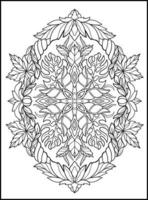 Flowers Adult Coloring Book Pages vector