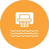 Water Basketball Glyph Circle Background Icon vector