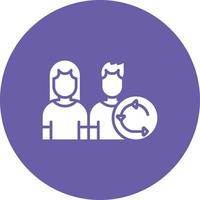 Scrum Team Glyph Circle Background Icon vector