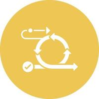 Scrum Glyph Circle Background Icon vector