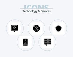 diseño de iconos del paquete de iconos de glifo de dispositivos 5. dispositivos. intercambio. cine. red. computadora vector