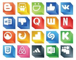 20 Social Media Icon Pack Including css shazam question google analytics firefox vector