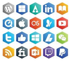 20 Social Media Icon Pack Including ads windows lastfm like twitter
