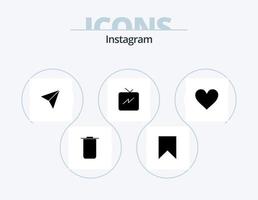 Instagram Glyph Icon Pack 5 Icon Design. like. instagram. instagram. love. power vector