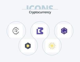 paquete de iconos planos de criptomonedas 5 diseño de iconos. moneda. moneda criptográfica. rubycoin. cripto. Bahía de bits vector