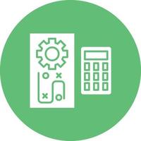 Accounting Principles Glyph Circle Background Icon vector