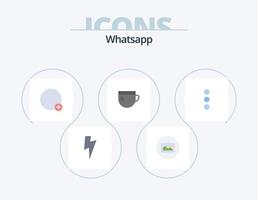 paquete de iconos planos de whatsapp 5 diseño de iconos. ui aplicación más. básico. té