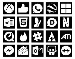 20 Social Media Icon Pack Including inbox ati disqus forrst slack vector