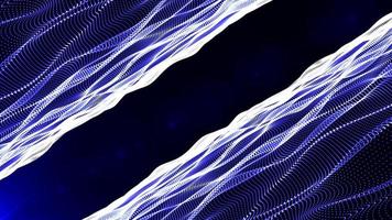forma de partículas azules hermosas dobles, fondo gráfico de neón futurista, ilustración de elementos de arte abstracto 3d de energía científica, inteligencia artificial de tecnología, animación de papel tapiz de tema de forma video