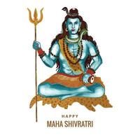 Elegant maha shivratri card festival background vector