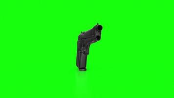 Pistol gun isolated on background video