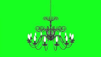 Chandelier isolated on background video