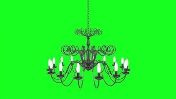 Chandelier isolated on background video