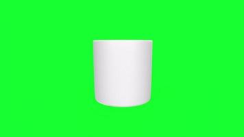 Cup object isolated on background video