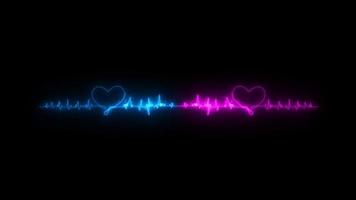 Hearts animation with transparent background video