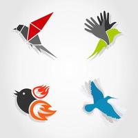 Abstraction a bird in flight. A vector illustration