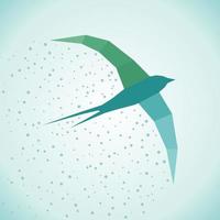 Abstraction a bird in flight. A vector illustration