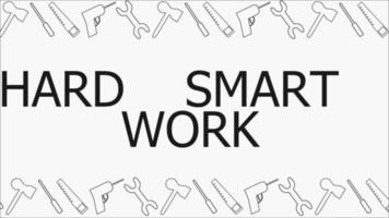 illustrative video about advice to work hard as well as smart. perfect for motivational videos