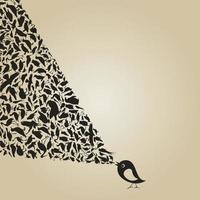 Abstraction on the theme of birds vector