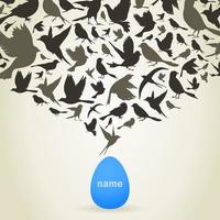 Abstraction on the theme of birds vector