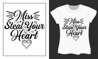 Valentine SVG craft design, Miss steal your heart vector