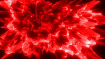 linhas de energia brilhantes brilhantes vermelhas abstratas e ondas mágicas, fundo abstrato. vídeo 4k, design de movimento video