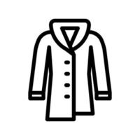 icono de abrigo con estilo de contorno, icono de invierno, icono de chaqueta, ropa de invierno vector