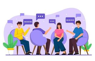 Group Support Counseling Concept vector