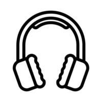 Headphone icon with outline style vector, device icon, electronic icon vector