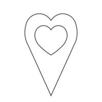 Simple illustration of heart icon for St. Valentines Day vector