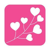 Simple illustration of heart icon for St. Valentines Day vector