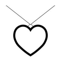 Simple illustration of pendant, chainlet icon for St. Valentines Day vector