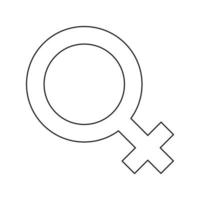 Simple illustration of Venus symbol Concept of gender symbols vector