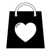 Simple illustration of package with heart icon for St. Valentines Day vector