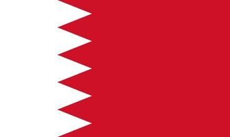 Bahrain flag simple illustration for independence day or election vector