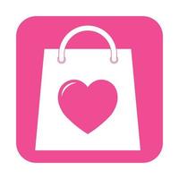 Simple illustration of package with heart icon for St. Valentines Day vector