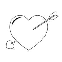 Simple illustration of heart icon for St. Valentines Day vector