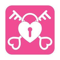 Simple illustration of heart icon for St. Valentines Day vector