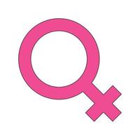 Simple illustration of Venus symbol Concept of gender symbols vector