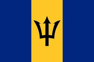 Barbados flag simple illustration for independence day or election vector