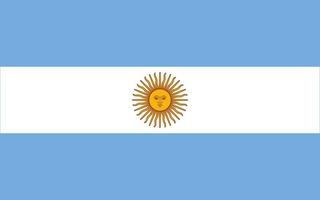 Argentina flag simple illustration for independence day or election vector