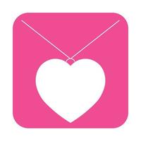 Simple illustration of pendant, chainlet icon for St. Valentines Day vector