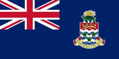 Cayman Islands flag simple illustration for independence day or election vector