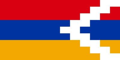 ilustración simple de la bandera artsaj para el día de la independencia o las elecciones vector