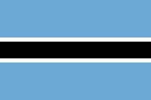 Ilustración simple de la bandera de botswana para el día de la independencia o las elecciones vector