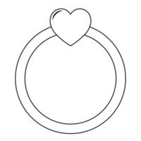 simple ilustración del icono de anillo para st. día de San Valentín vector