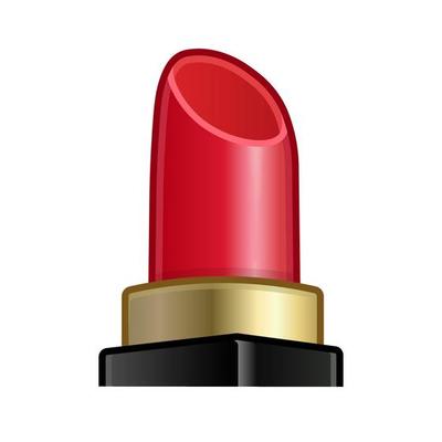 Red pomade for women lips Large size icon for emoji smile