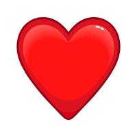 Red heart Large size icon for emoji smile vector