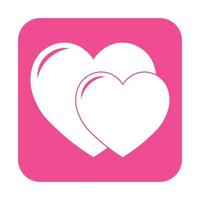 Simple illustration of heart icon for St. Valentines Day vector