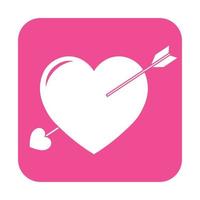 Simple illustration of heart icon for St. Valentines Day vector